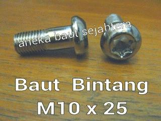 Gambar Baut Bintang M10x25 dari ANEKA BAUT SEJAHTERA Kab. Bekasi Tokopedia
