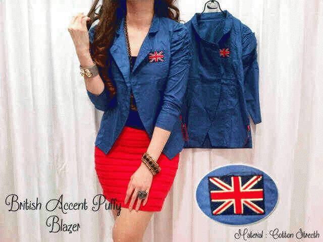 Gambar British Flag Blazer dari TokoUngu_NH Boutique Kota Bandung Tokopedia