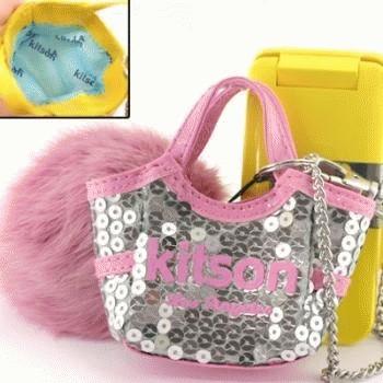 Gambar Kitson Sparkling Mini Bag Cellphone Charm Silver/Pink Tempat Handphone dari Kadokeren Kota Surabaya Tokopedia