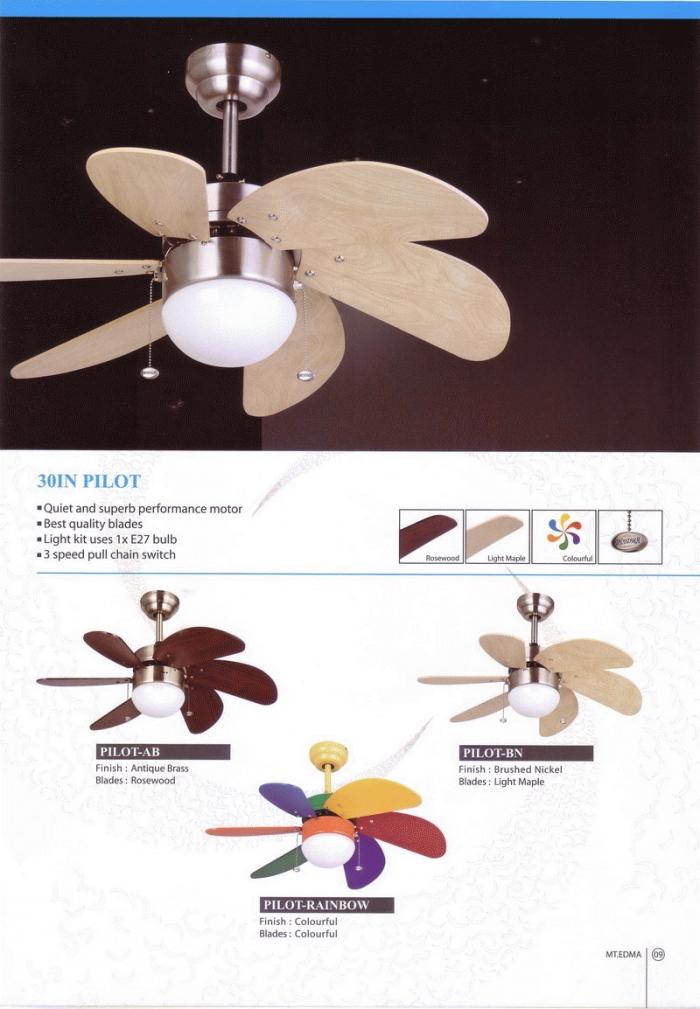 Gambar Ceiling Fan Dengan lampu Hias MT.EDMA 30IN PILOT Yang Hemat Energi dari utamamegaelectric Kota Tangerang Selatan Tokopedia