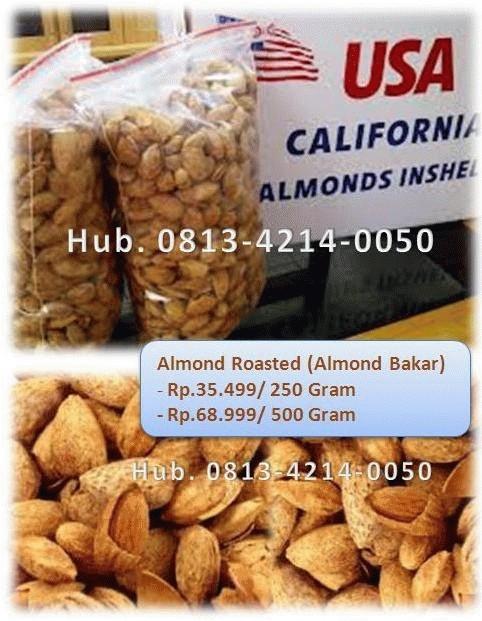 Gambar 500gr Almond Bakar ( almond roasted USA ) cemilan sehat dari Supplier Kacang Kota Administrasi Jakarta Pusat Tokopedia