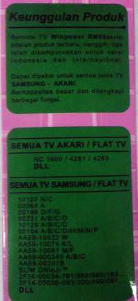 Gambar Remote Control Tv Samsung + Akari (compatible) dari Fajar kudus Kab. Kudus 2 Tokopedia