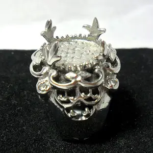Cincin Titanium Asli Untuk Batu Akik/Permata - T 08