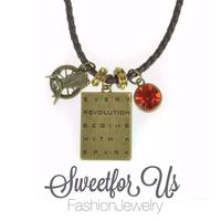 Gambar The Hunger Games: Catching Fire  Mockingjay Charms Cord Necklace dari Sweetforus Kab. Blitar 1 Tokopedia