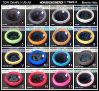 Gambar topi anak Bowler hats Tompi Caplin cap polos Chaplin hat warna warni dari Horekokohero Kota Bandung 3 Tokopedia