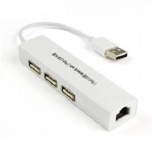 Gambar External USB to Ethernet Network Card with 3 USB Hub - USB to LAN dari modembagus Kota Tangerang Selatan Tokopedia