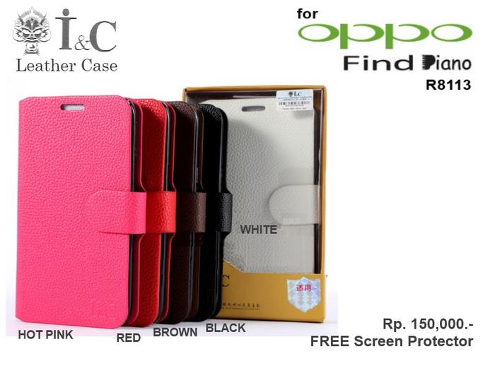 Gambar OPPO Find Piano R813 : I&C Flip Cover Case FREE SP dari MENTARI ASIA Kota Administrasi Jakarta Pusat Tokopedia