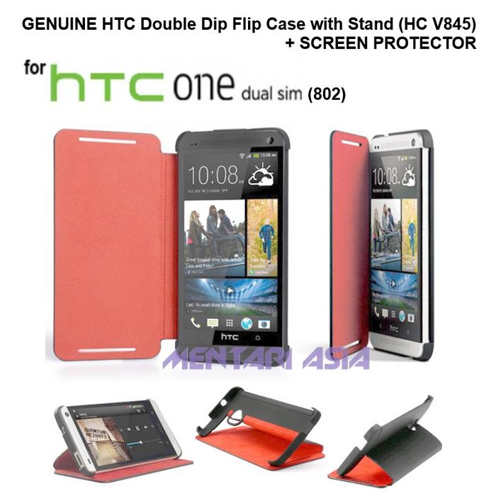 Gambar GENUINE Double Dip Flip Case for HTC One DS (802) - Dual SIM dari MENTARI ASIA Kota Administrasi Jakarta Pusat Tokopedia