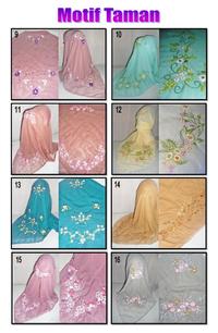 Gambar jilbab paris sulam pita motif taman dari tarizcollection Kab. Jombang 3 Tokopedia