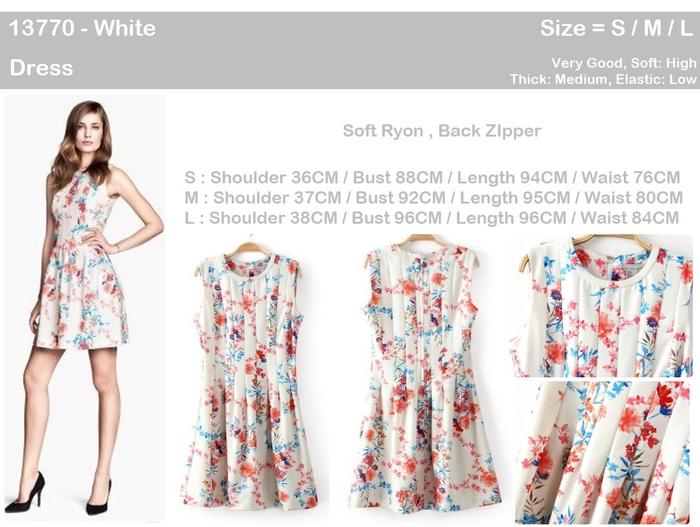 Gambar 13770 - white Dress (S,M,L) dari Baju-Baju Murah Jakarta Utara Tokopedia
