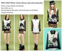 Gambar WST 5896 White Collar Blouse (TOWN) dari Baju-Baju Murah Jakarta Utara 1 Tokopedia