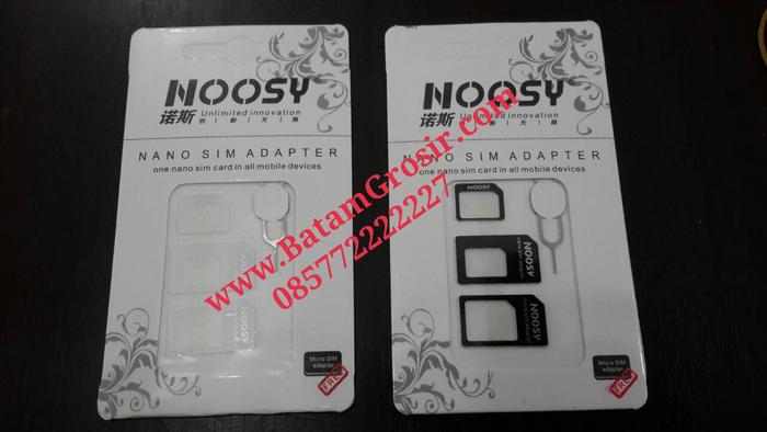 Gambar Noosy adapter sim card Hitam putih / adaptor micro nano nosy nossy dari Batam Grosir . com Kota Batam Tokopedia