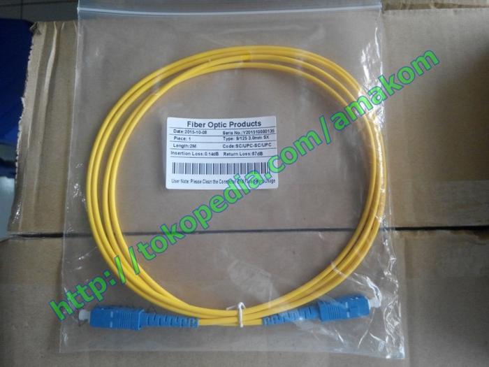 Gambar Patchcord SM SC-SC 2m Simplex dari Amakom Media Komunika Kota Administrasi Jakarta Barat Tokopedia