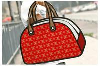 Gambar 3D in 2D Cartoon Bag / 3D Bag / Tas 3D / Tas Kartun - Design 11 / Bowling (Red w/ Gold Pattern) - OEM Jump From Paper dari Anak Pohon Kab. Sleman 1 Tokopedia