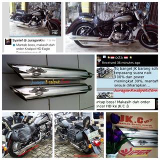 Gambar Knalpot Slip On Harley Davidson Model Eagle Screaming dari JuraganKnalpotDotCom Kab. Purbalingga Tokopedia