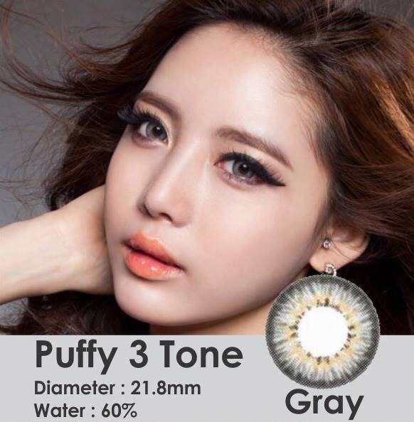 Gambar PUFFY 3TONES 21.8 MM - GREY dari Harajuku Softlens Kota Bandung Tokopedia