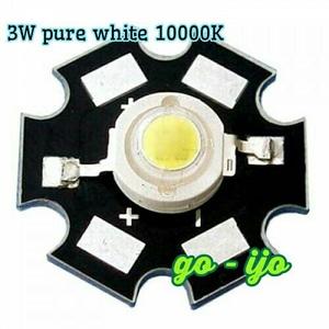 Gambar Lampu led HPL luxeon 3W Pure White 10000K + Heatsink 20mm dari Go IJO Kota Bandung Tokopedia