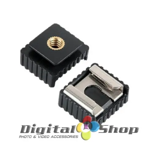 Metal Flash Hot Shoe Mount Adapter to 1/4 Thread for Stand, Tripod 1