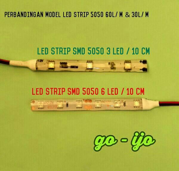 Gambar Led strip / Fleksibel 5050 15cm (9mata) tahan air dari Go IJO Kota Bandung Tokopedia