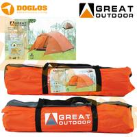 Gambar Tenda 4 orang GREAT OUTDOOR JAVA 3/4 GT0576 DOUBLE ORANGE dari Toko Doglos Kota Administrasi Jakarta Barat 2 Tokopedia