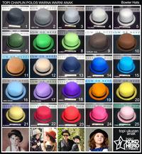Gambar topi anak Bowler hats Tompi Caplin cap polos Chaplin hat warna warni dari Horekokohero Kota Bandung 1 Tokopedia