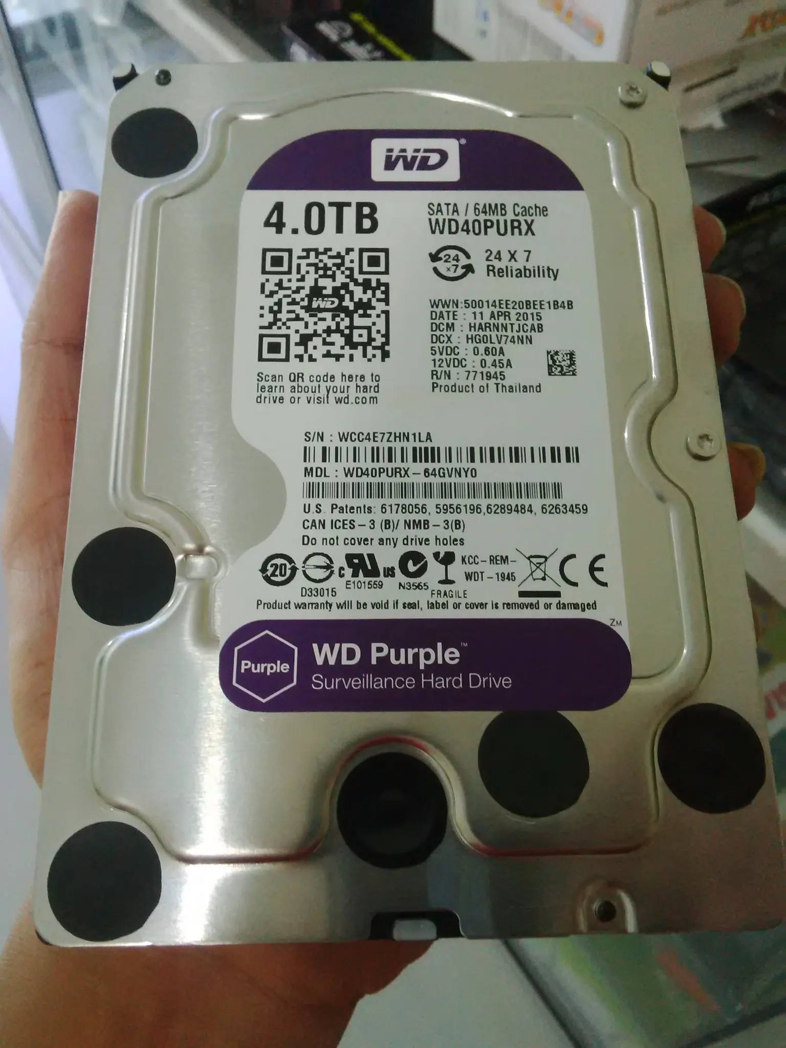 Hardisk WD Purple 4TB [Untuk CCTV]