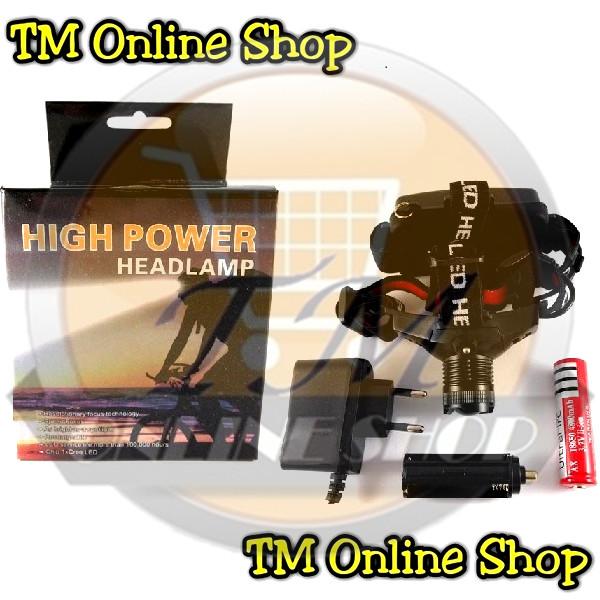 Gambar High Power Headlamp 0181 / Senter Kepala Cree Led Police Q5 Zoom Fokus + Charger Adapter (1 Ultrafire 18650 / 3 Baterai AAA) dari TM Online Shop Jakarta Pusat Tokopedia