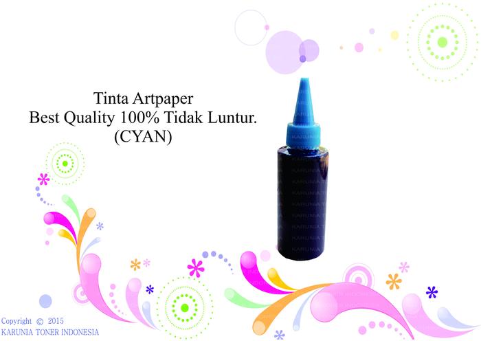 Gambar Tinta Artpaper Best Quality 100% Tidak Luntur. (CYAN) dari KARUNIA TONER Kota Surabaya Tokopedia