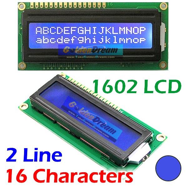 Gambar LCD Display 1602 Background Biru Blue Tulisan Putih 16x2 Character dari Toko Golden Dream Kota Medan Tokopedia