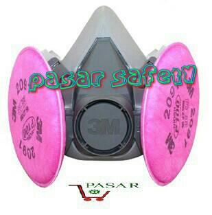 half facepiece respirator 6100,6200,filter p100 2091,masker 6291 3m