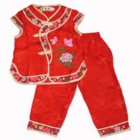 Gambar Stelan Anak Perempuan Cheongsam Bordir Lengan Pendek Merah dari clafishope baby kid shop Kota Administrasi Jakarta Barat 1 Tokopedia