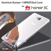 Gambar Bumper HUAWEI Honor 3C : Aluminium Bumper + MIRROR Back Cover dari MENTARI ASIA Kota Administrasi Jakarta Pusat 4 Tokopedia