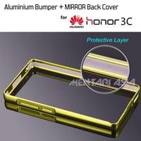Gambar Bumper HUAWEI Honor 3C : Aluminium Bumper + MIRROR Back Cover dari MENTARI ASIA Kota Administrasi Jakarta Pusat 3 Tokopedia