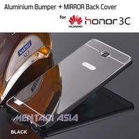 Gambar Bumper HUAWEI Honor 3C : Aluminium Bumper + MIRROR Back Cover dari MENTARI ASIA Kota Administrasi Jakarta Pusat 1 Tokopedia