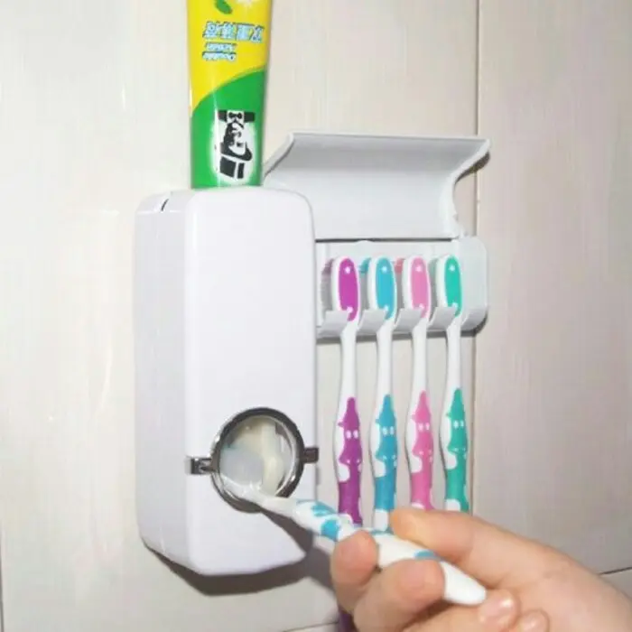 dispenser odol/tempat sikat gigi dan pasta gigi (toothpaste dispenser)