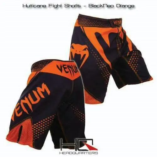 Venum Fightshorts Huricane Black Neo Orange