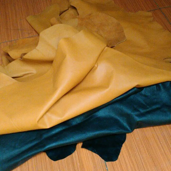 Kulit kambing warna hitam kualitas garment italian goatskin leather