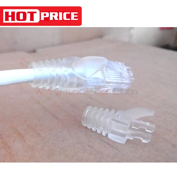 Plug Boot RJ45 Cat5 Transparan, Pelindung RJ45, Jaket RJ45, Cover RJ4 1