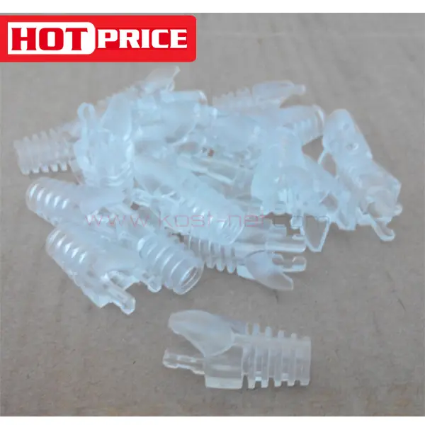 Plug Boot RJ45 Cat5 Transparan, Pelindung RJ45, Jaket RJ45, Cover RJ4 0