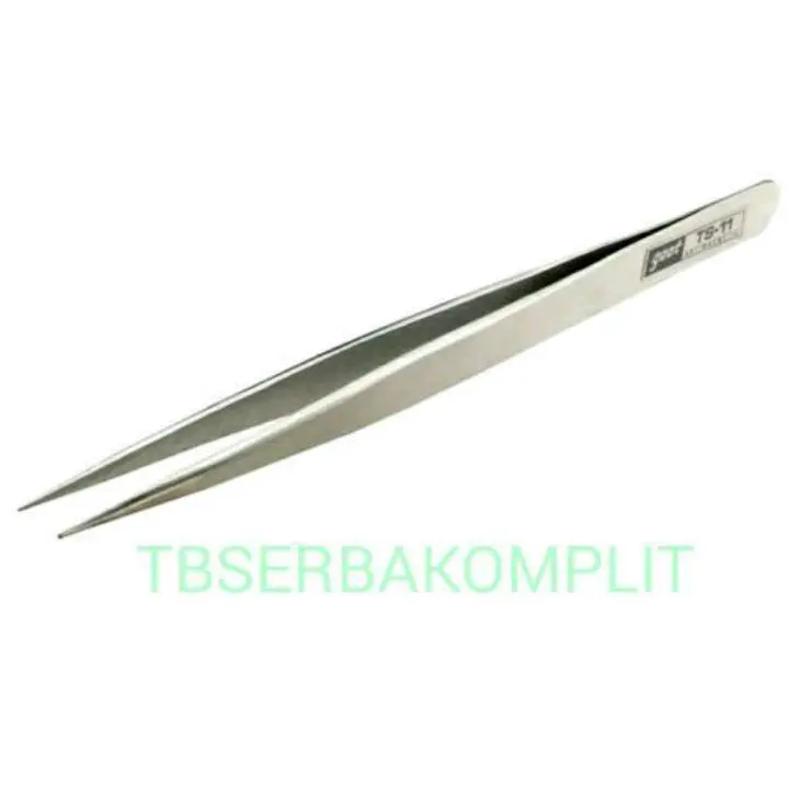 Goot TS-11 AntiMagnetic Pinset Ujung Lebar Anti magnet 140mm Japan