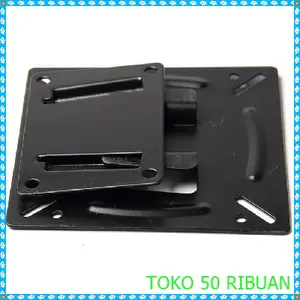 Bracket TV LCD LED 14-22 Inch VESA 100x100 Metal Hitam G933 Pasang Dinding Kuat 8 Kg Termasuk Baut Set