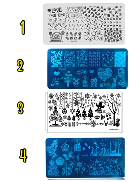 Gambar stamping plate stamp plate nail art atau kukuscrapbook aksesoris clay - NO ENAM dari Done Handymade Kota Administrasi Jakarta Barat Tokopedia