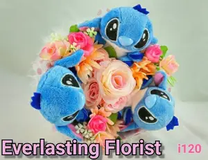 Bucket Lilo n Stitch ( i120 ) Buket Boneka Stitch Bouquet Bunga Hidup
