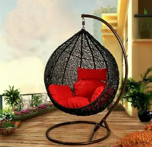 Kursi ayunan gantung rotan sintetis
