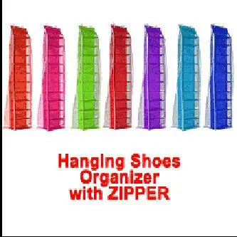 Rak Sepatu Gantung Polos Zipper Murah