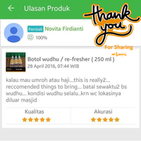 Gambar Botol wudhu / re-fresher ( 250 ml ) dari Artami fafila Kota Tangerang 3 Tokopedia