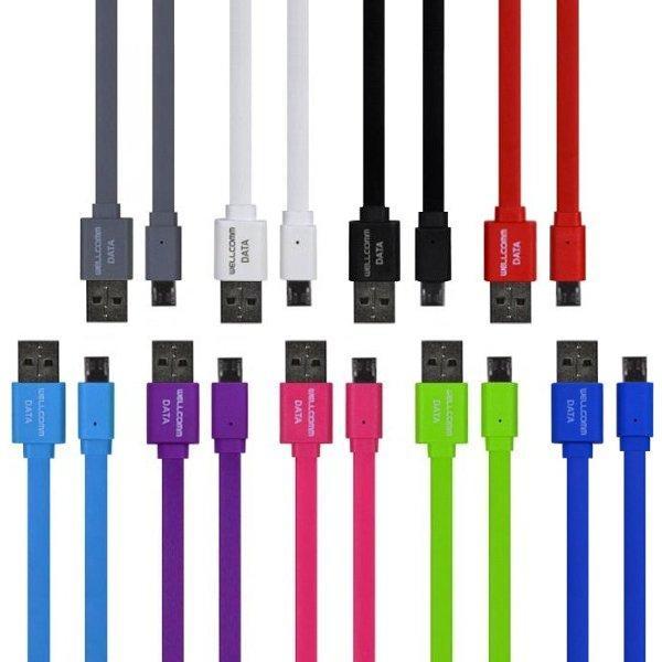 Gambar Wellcomm Kabel Data Flat Micro 1.5m dari Eben Haezer Net Kota Administrasi Jakarta Barat Tokopedia