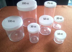 CUP SLIME 50cc / TEMPAT SLIME / KUP PLASTIK / POT CREAM / URIN URINE