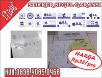 Gambar Stiker segel Garansi 1warna dg cutting (bahan pecah telur) #25lbr dari Samurai Printing Spesialis Stiker Segel Garansi Bahan Pecah Telur Kab. Tegal 2 Tokopedia