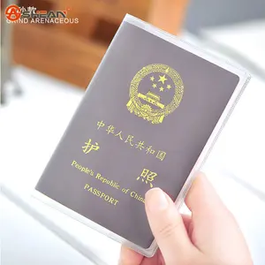 sampul buku cover passport pelindung paspor plastik transparent